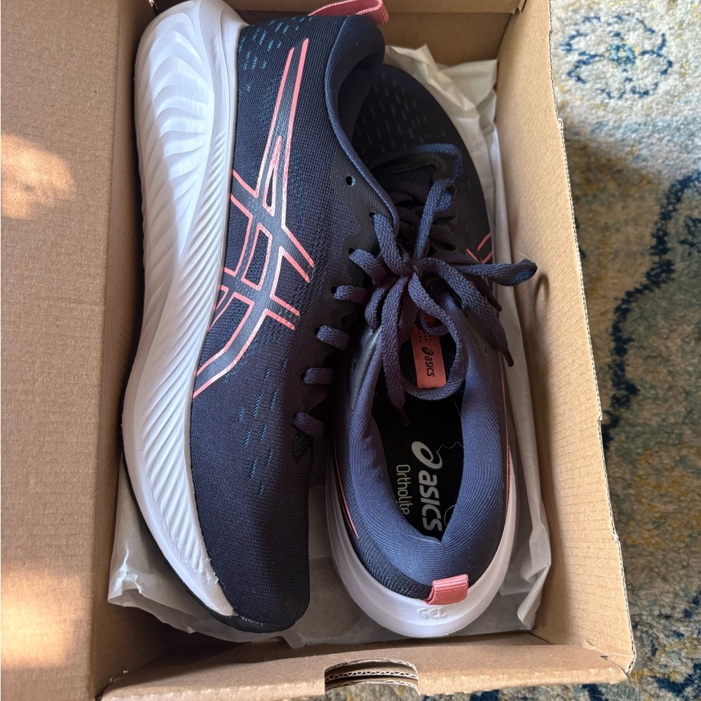 ASICS Women's Blue and Pink Running Shoes